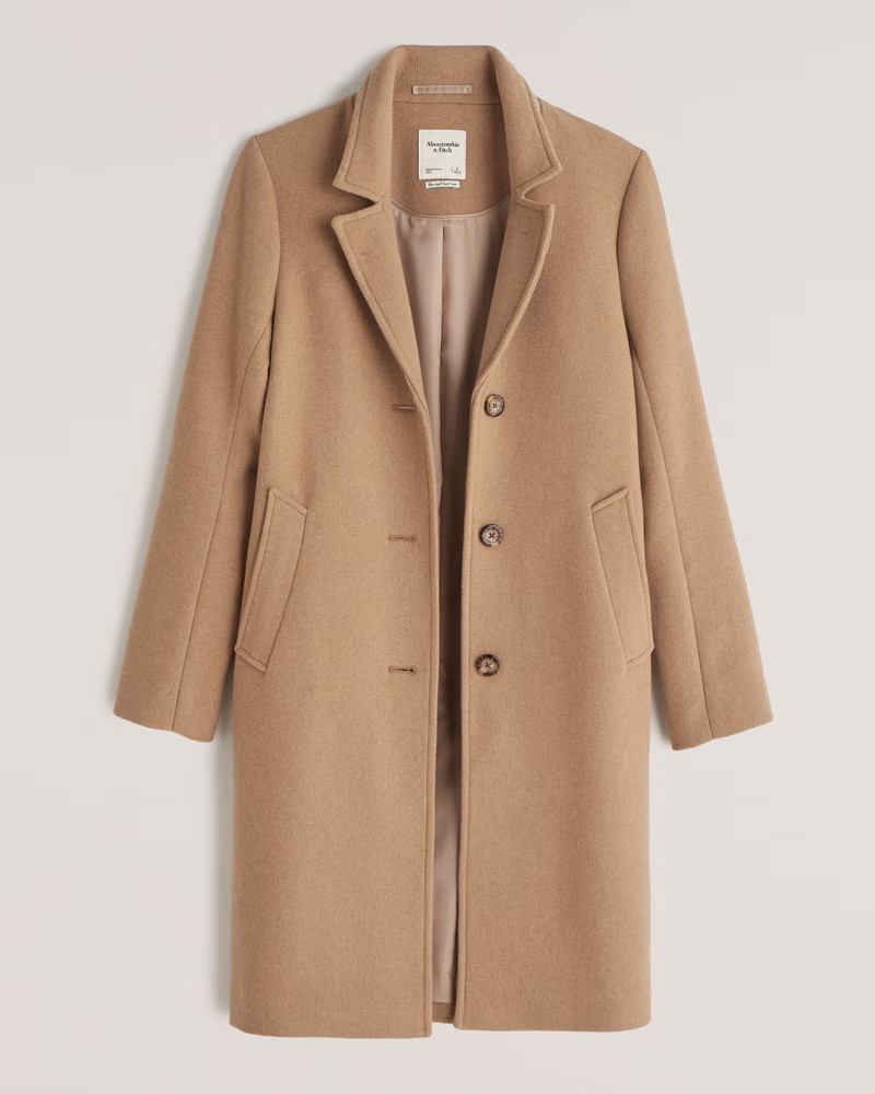 Wool-Blend Dad Coat | Abercrombie & Fitch (US)