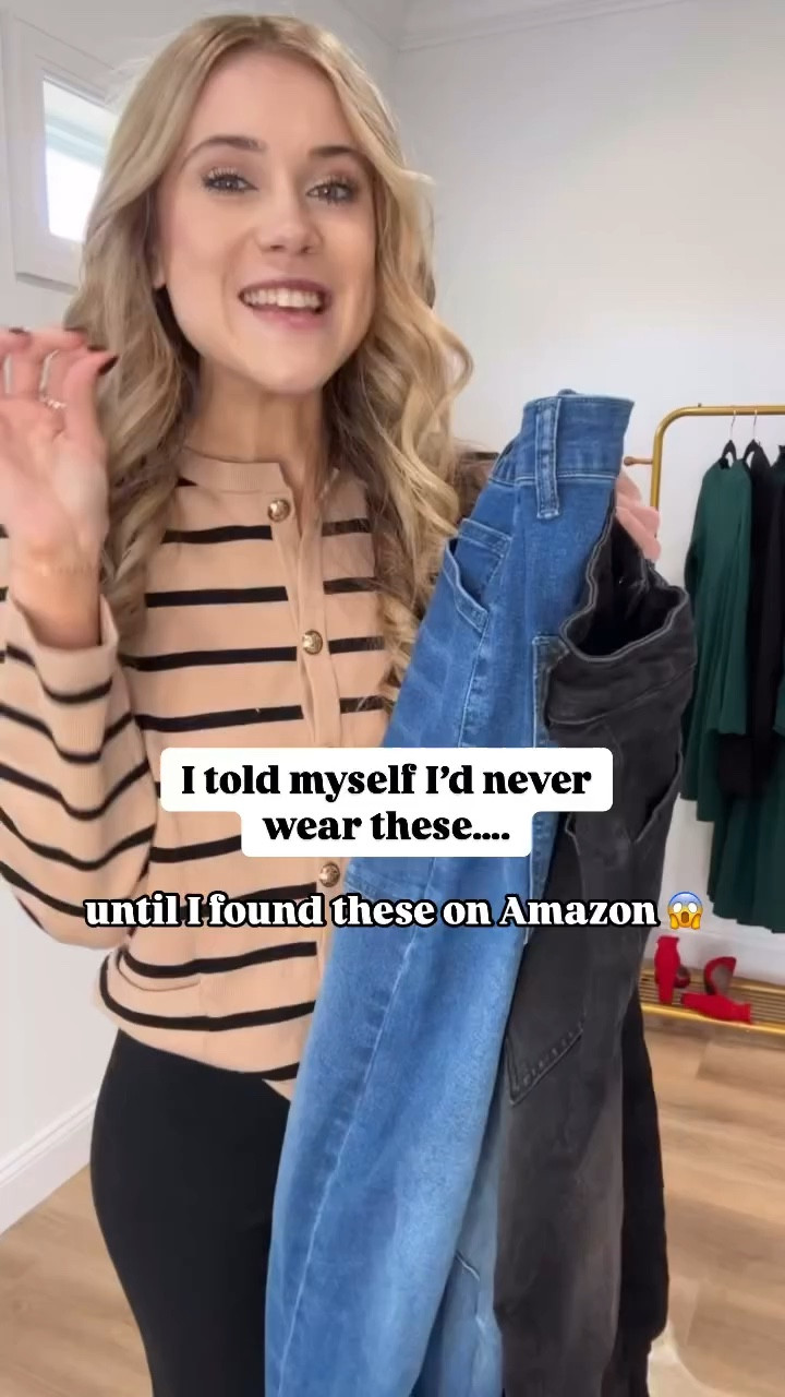 The viral barrel jeans!! Finally tried them out from Amazon! Amazon fashion, barrel jeans, winter outfit.

#LTKWatchNow #LTKStyleTip #LTKFindsUnder50