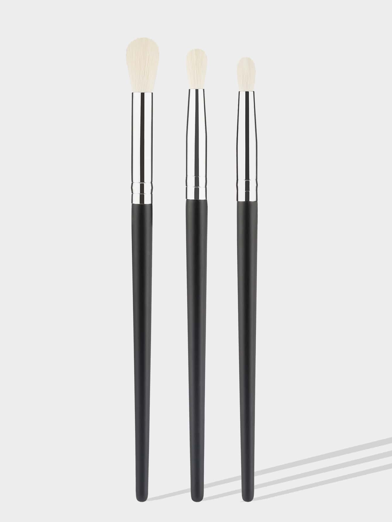 3pcs Eyeshadow Makeup Brush Set Blending Crease Eye Brush Black Friday | SHEIN