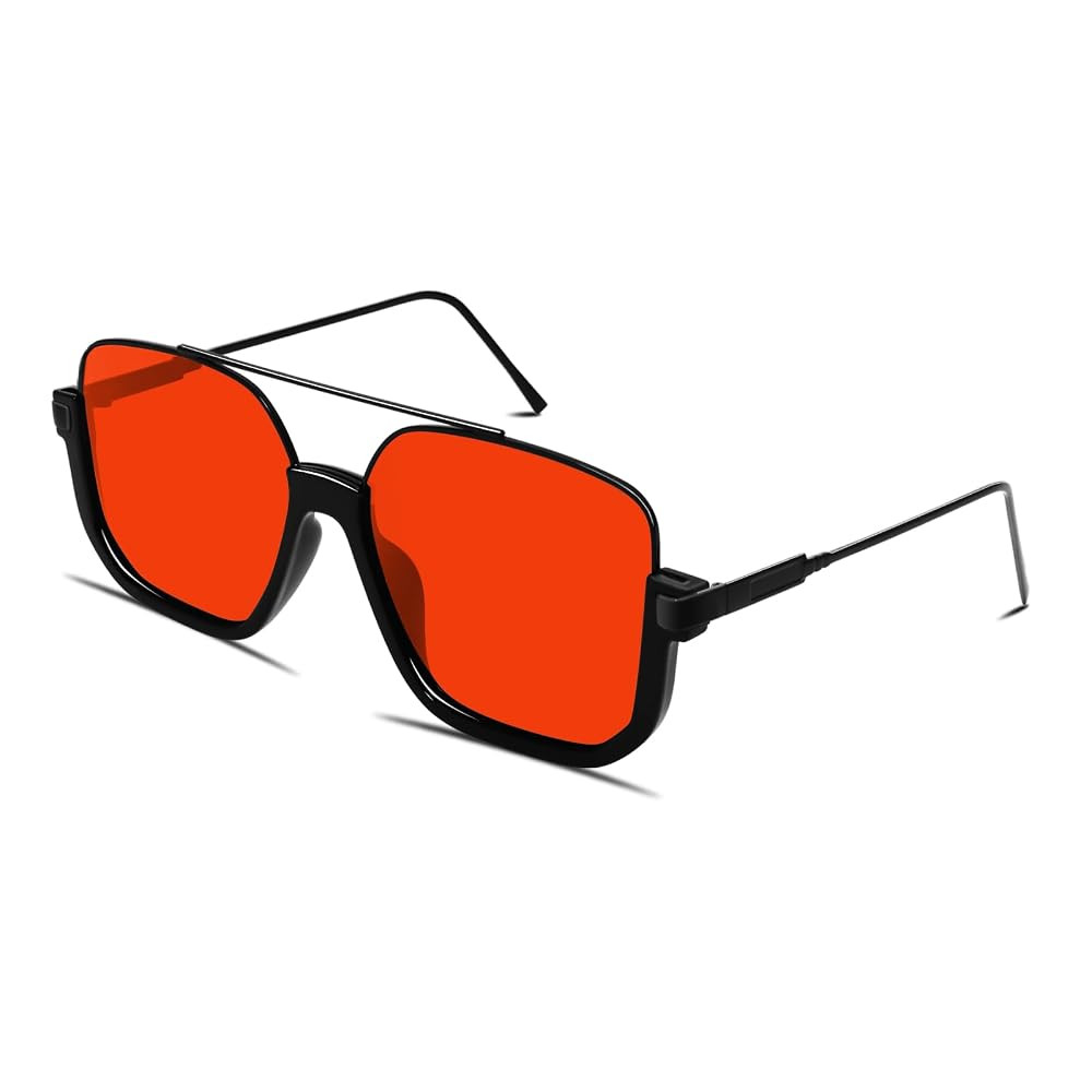 Retro Oversized Aviator Sunglasses for Women Men Square Double Bridge Pilot Sun Glasses 70s Trend... | Amazon (US)