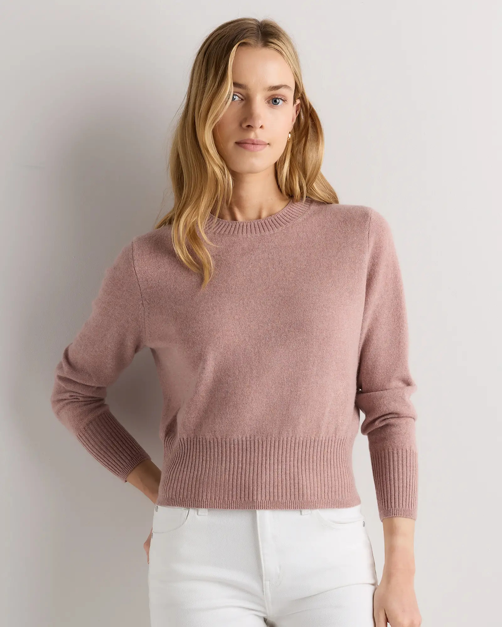 Mongolian Cashmere Shrunken Crewneck Sweater | Quince