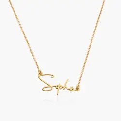 Belle Custom Name Necklace - Gold Vermeil | Oak & Luna (US)