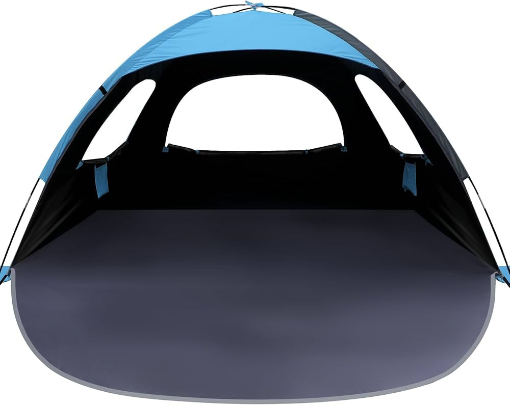 WhiteFang Beach Tent Anti-UV Portable Sun Shade Shelter for 3/4/6/8 Person, Extendable Floor with... | Amazon (US)