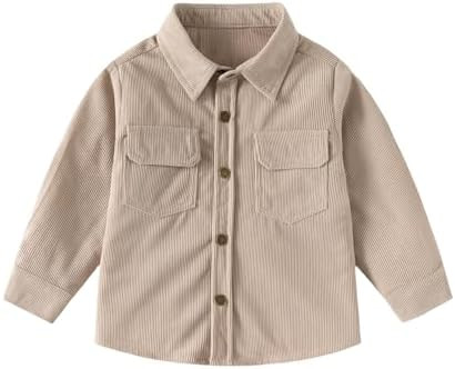 Toddler Boys Corduroy Button Down Shirt Kids Spring Fall Casual Long Sleeve Shirt Jacket Lightwei... | Amazon (US)
