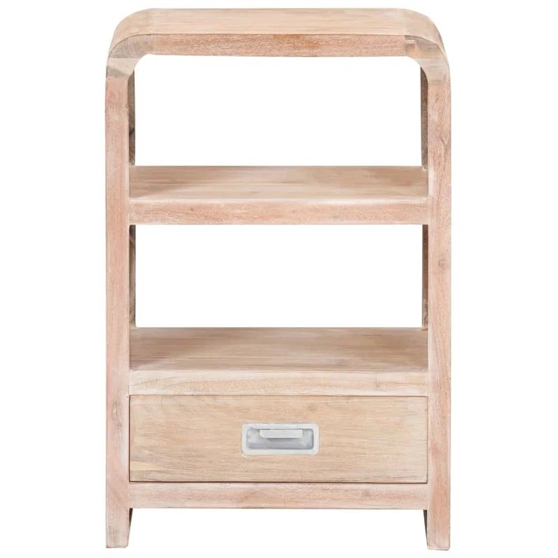 Melnick 1 - Drawer Solid Wood Nightstand in Beige | Wayfair North America