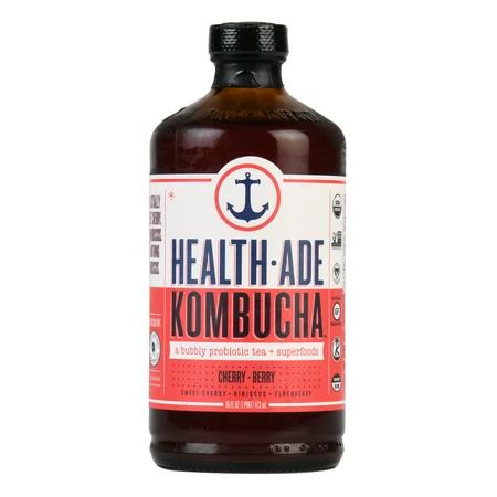 Health Ade Kombucha Probiotic Tea Cherry-Berry, 16oz | Walmart (US)