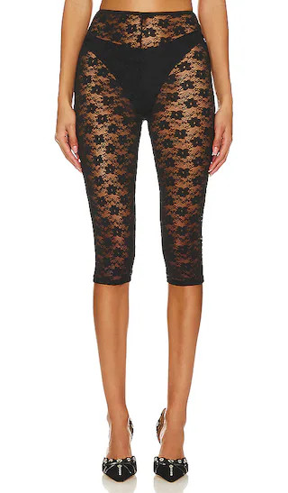 Cristina Cropped Pant in Black | Revolve Clothing (Global)