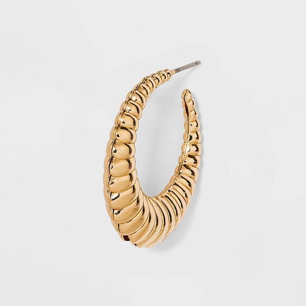 Round Shrimp Hoop Earrings - A New Day™ Gold | Target