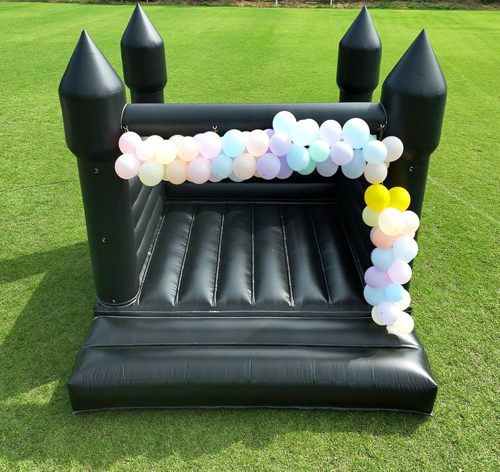 Awesmflate Black Bounce House Castle with Air Blower, Inflatable Jumper Bounce House with Pool, L... | Amazon (US)