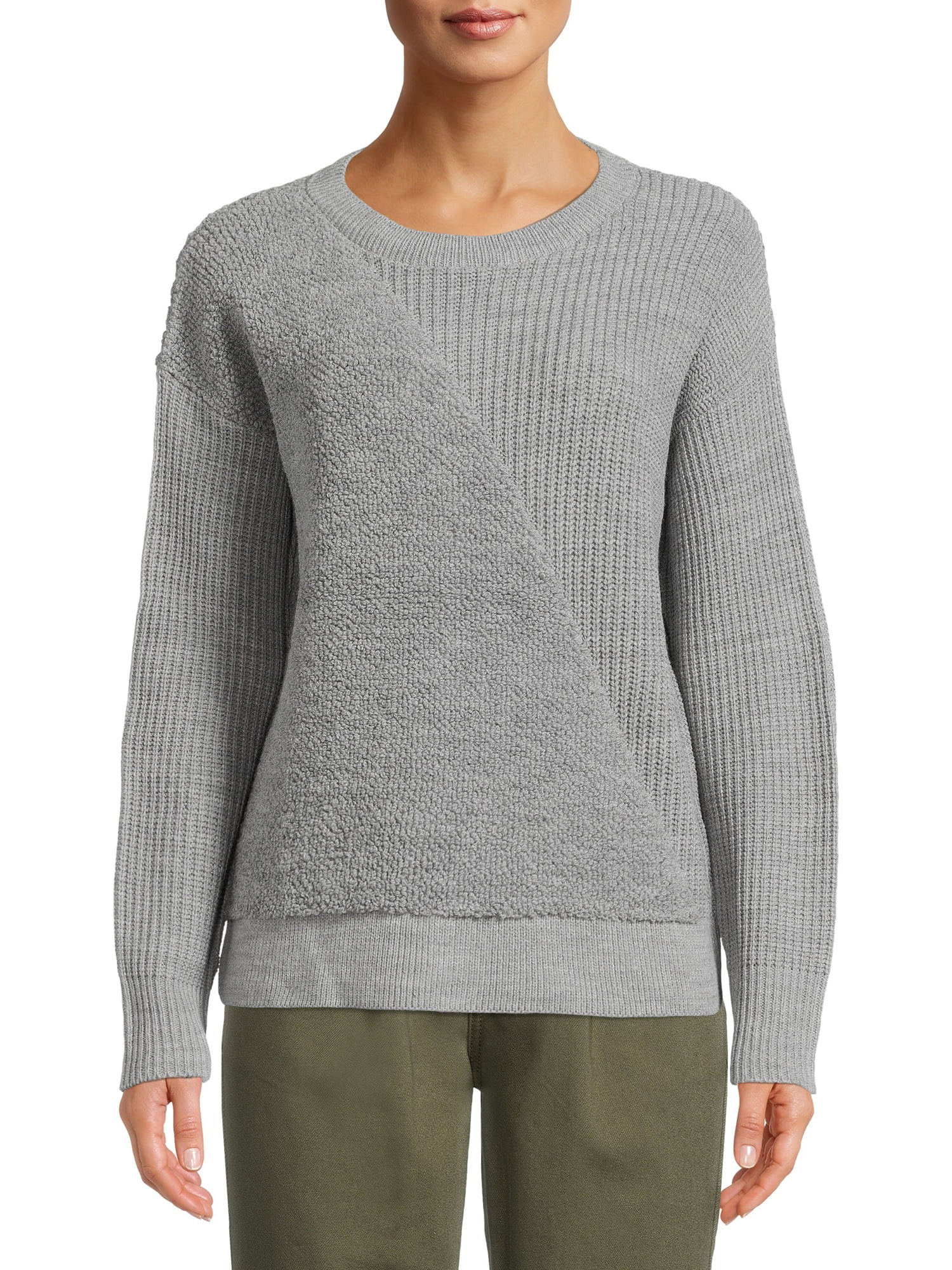 Time and Tru Women's Intarsia Teddy Sweater | Walmart (US)