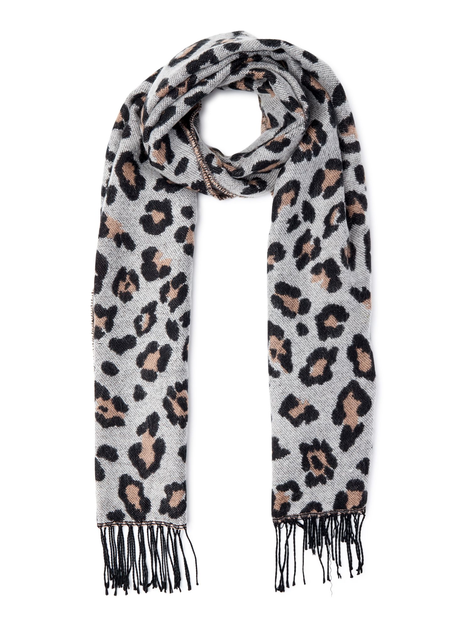 Scoop Women's Leopard Print Jacquard Scarf | Walmart (US)