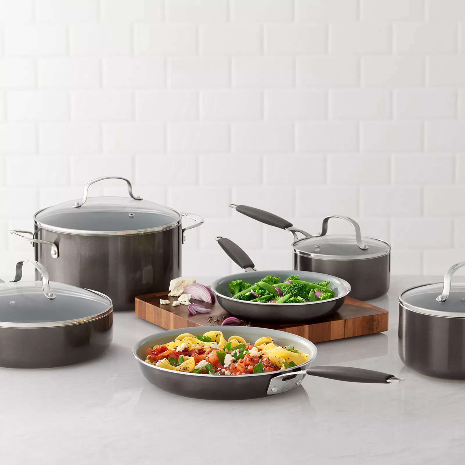 Food Network™ 10-pc. Nonstick Ceramic Cookware Set | Kohl's