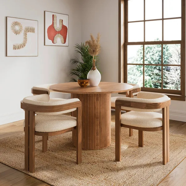 Amari 4 Seater Round Dining Table | Dunelm (migrated)