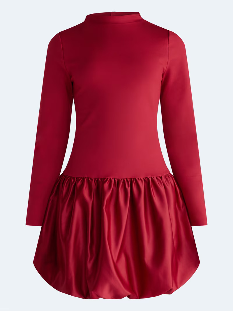 Scoop Women\u2019s and Women\u2019s Plus Mix Media Bubble Mini Dress, Sizes XS-4X | Walmart (US)