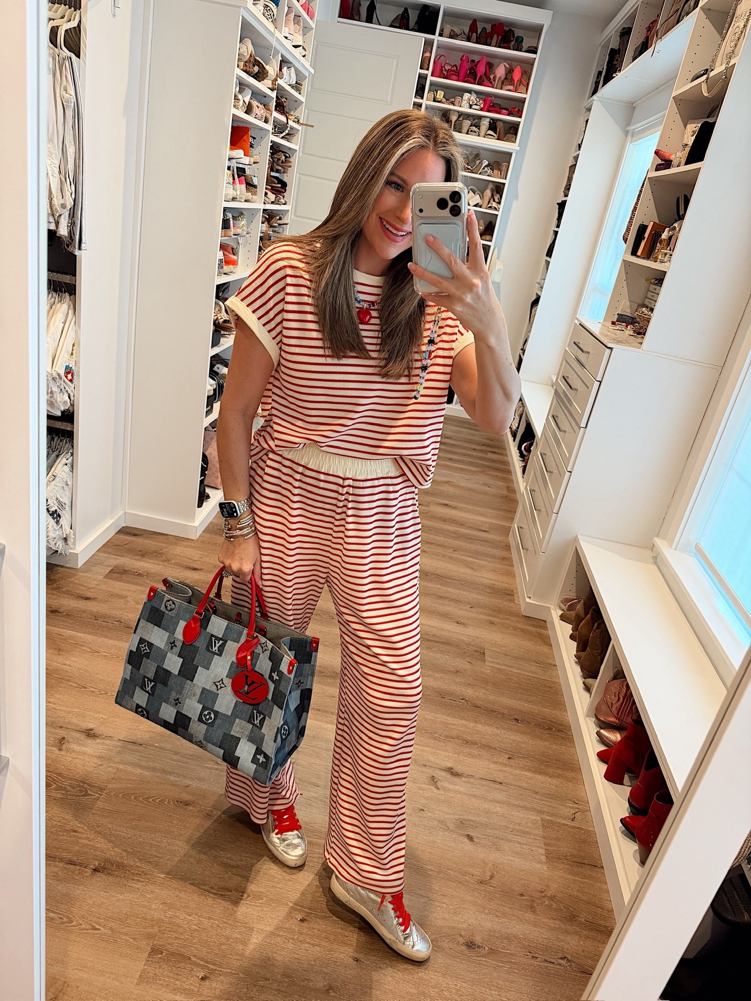 In a large 2 piece lounge set, necklace and accessories - fits tts. Linking similar sets since mine has limited sizes available! 

#LTKHoliday #LTKootd #LTKSeasonal