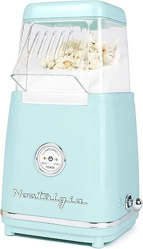 Nostalgia CLHAP12AQ Classic Retro Healthy Hot-Air Tabletop Popcorn Maker, Makes 12 Cups, with Ker... | Amazon (US)