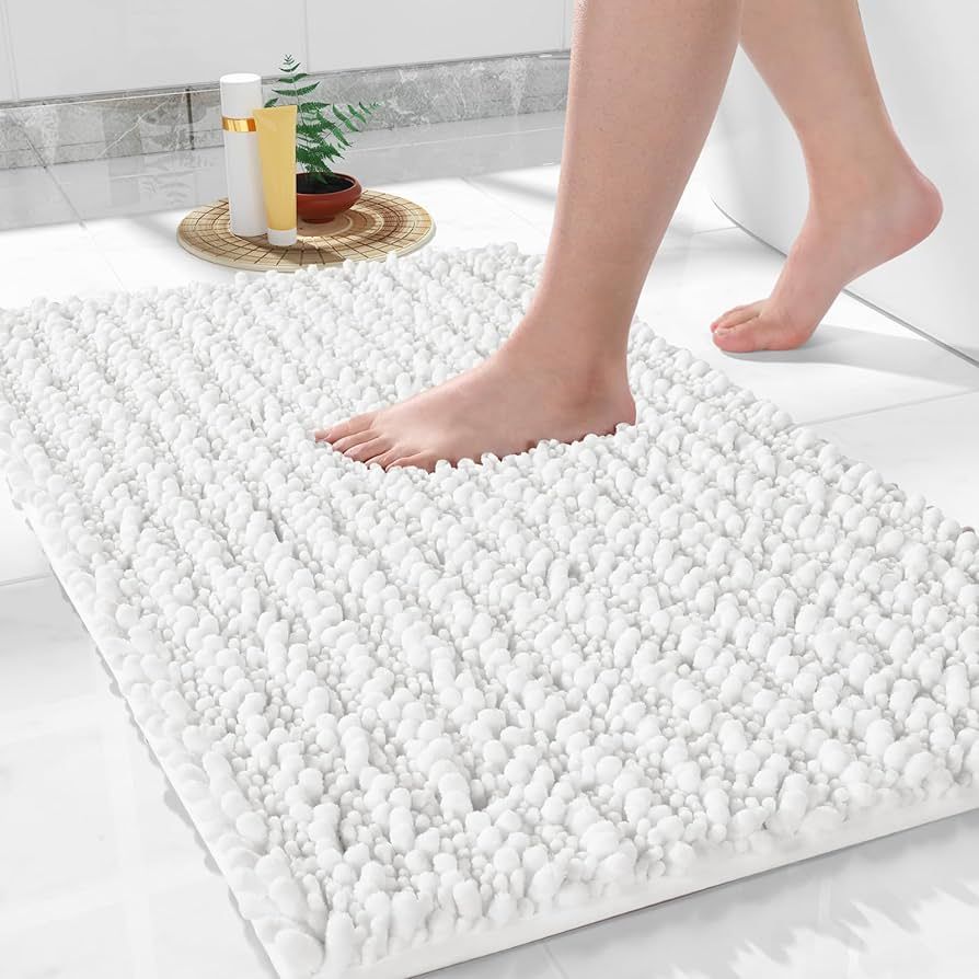 Yimobra Luxury Bathroom Rug Mat 24x17, Extra Soft & Absorbent Microfiber Bath Rugs, Non-Slip Plus... | Amazon (US)