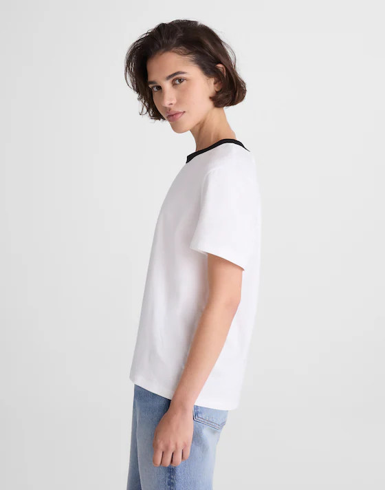 The Perfect Crewneck Tee in Allday Jersey | Madewell