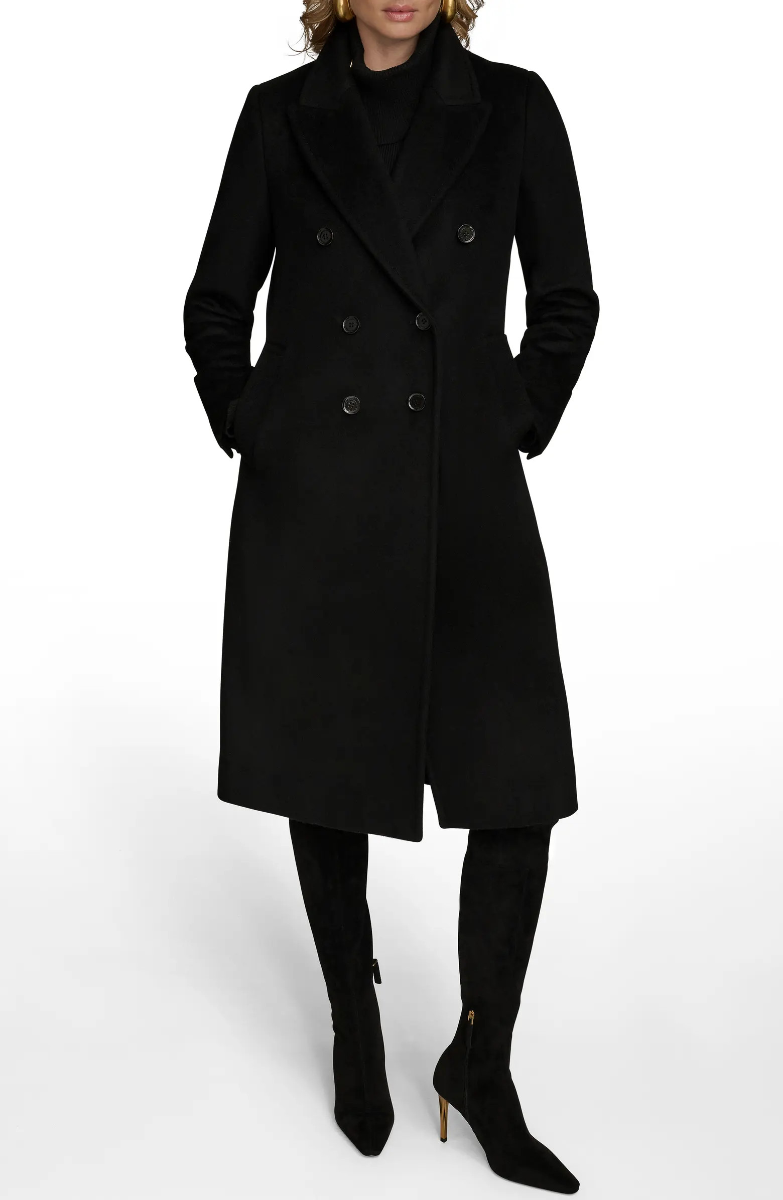 Tailored Double Breasted Wool Blend Coat | Nordstrom