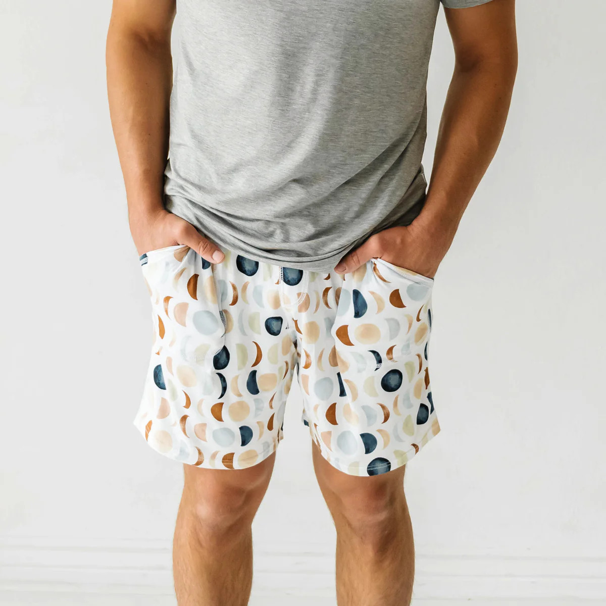Luna Neutral Men's Pajama Shorts | Little Sleepies