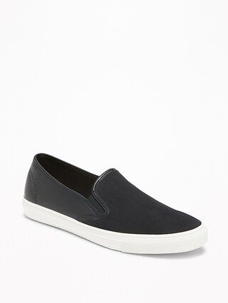 Faux-Suede/Faux-Leather Slip-Ons for Women | Old Navy (US)