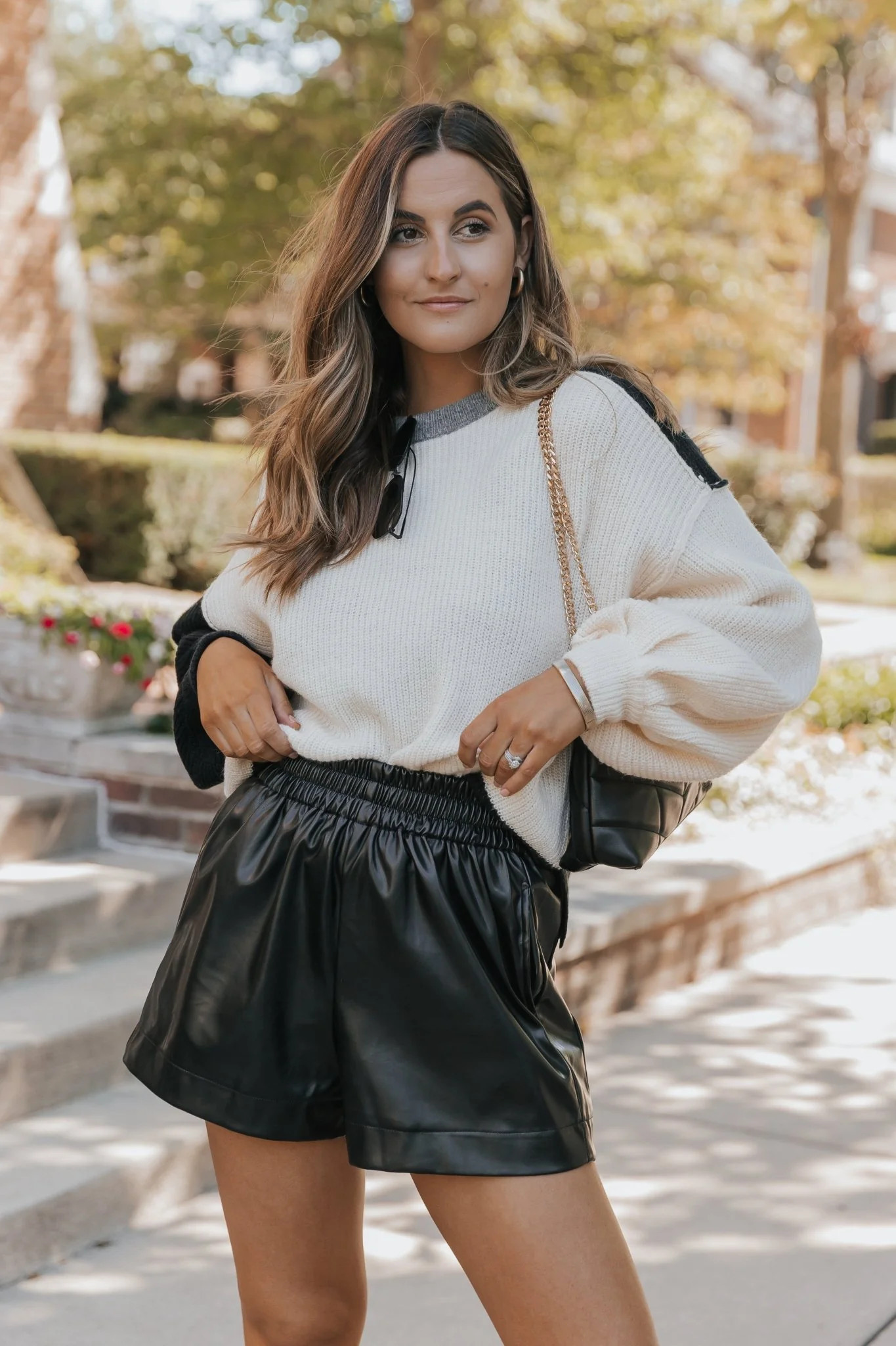 Cream Color Block Exposed Seam Sweater | Magnolia Boutique | Magnolia Boutique