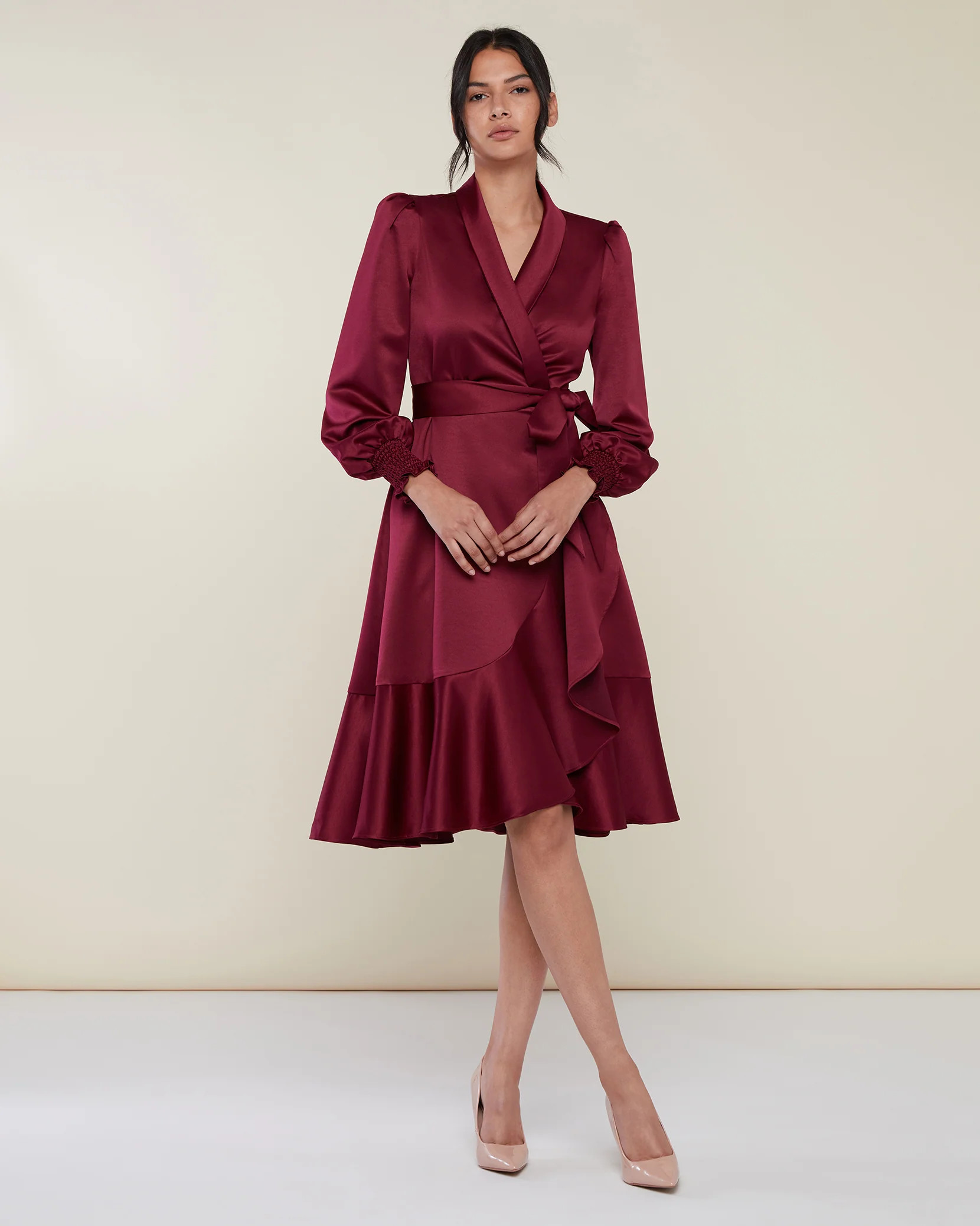 Satin Wrap Dress | Rachel Parcell