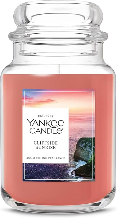Yankee Candle Cliffside Sunrise, Scented Candle, 22oz Large Jar with up to 150 Hour Burn Time, Gi... | Amazon (US)
