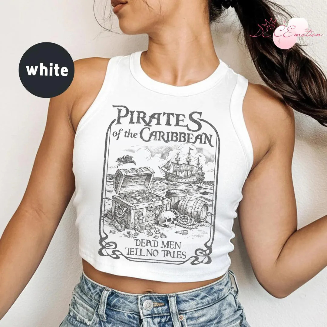 Disney Pirates Baby Tee Crop Tank, Dead Men Tell No Tales Pirates of the Caribbean, Pirates Family Trip, Disney Cruise, Pirate's Life For Me | Etsy (Global)