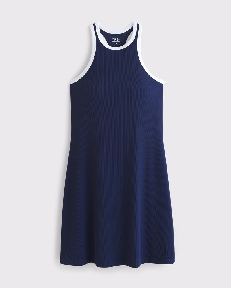 YPB Active Rib High-Neck Mini Dress | Abercrombie & Fitch (US)