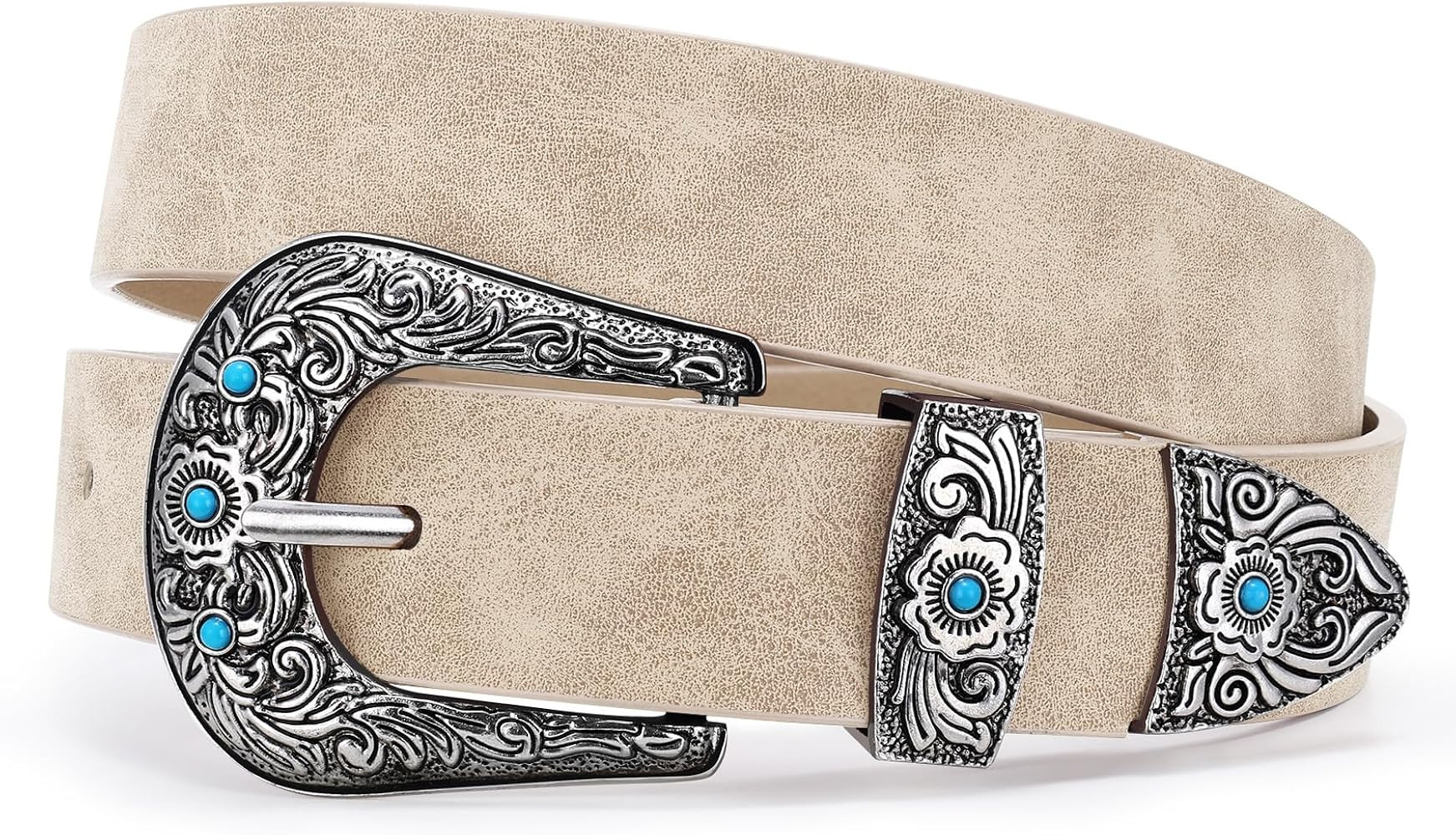 XZQTIVE Western Belt for Women, Cowgirl Cowboy Suede Leather Belt for Jeans Pants, Country Belts ... | Amazon (US)