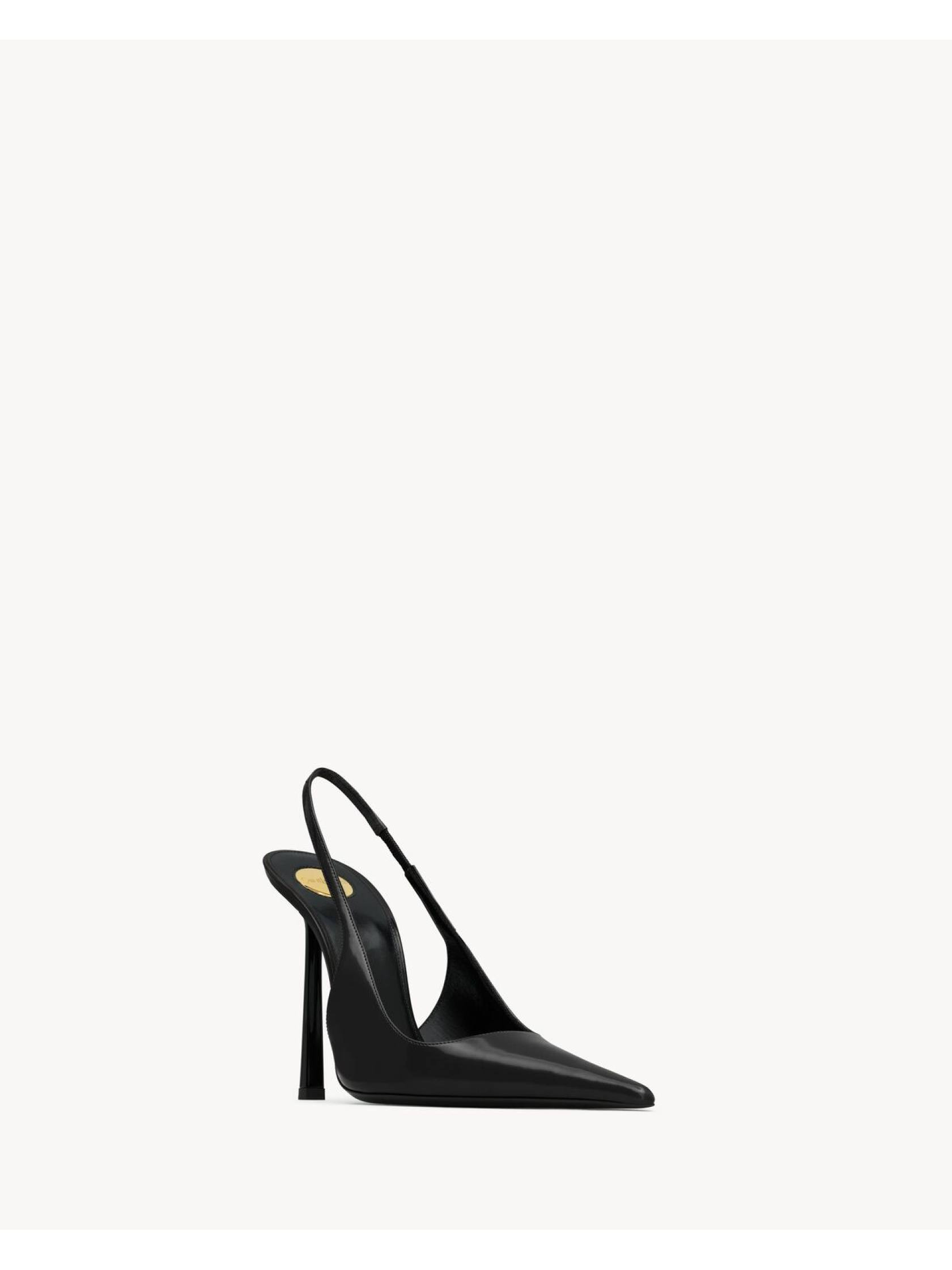 vendome slingback pumps in glazed leather | Senser US