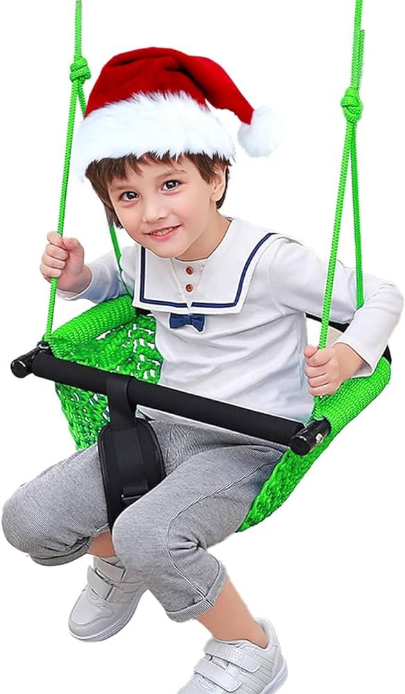 Hi-Na Kids Swing Seats Indoor Hand-Made Kids Swing with Adjustable Rope Outdoor Swing Seat Tree S... | Amazon (US)