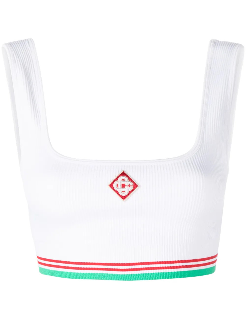 logo-embroidered crop top | Farfetch Global