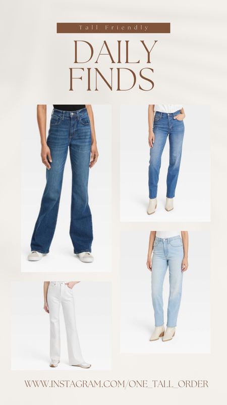 Extra long jeans on sale at Target! These flares have a 36” inseam and are on sale for $22
Target’s 90’s straight leg jeans have rave reviews, a 35” inseam and on sale for $25


#LTKSaleAlert #LTKMidsize #LTKFindsUnder50