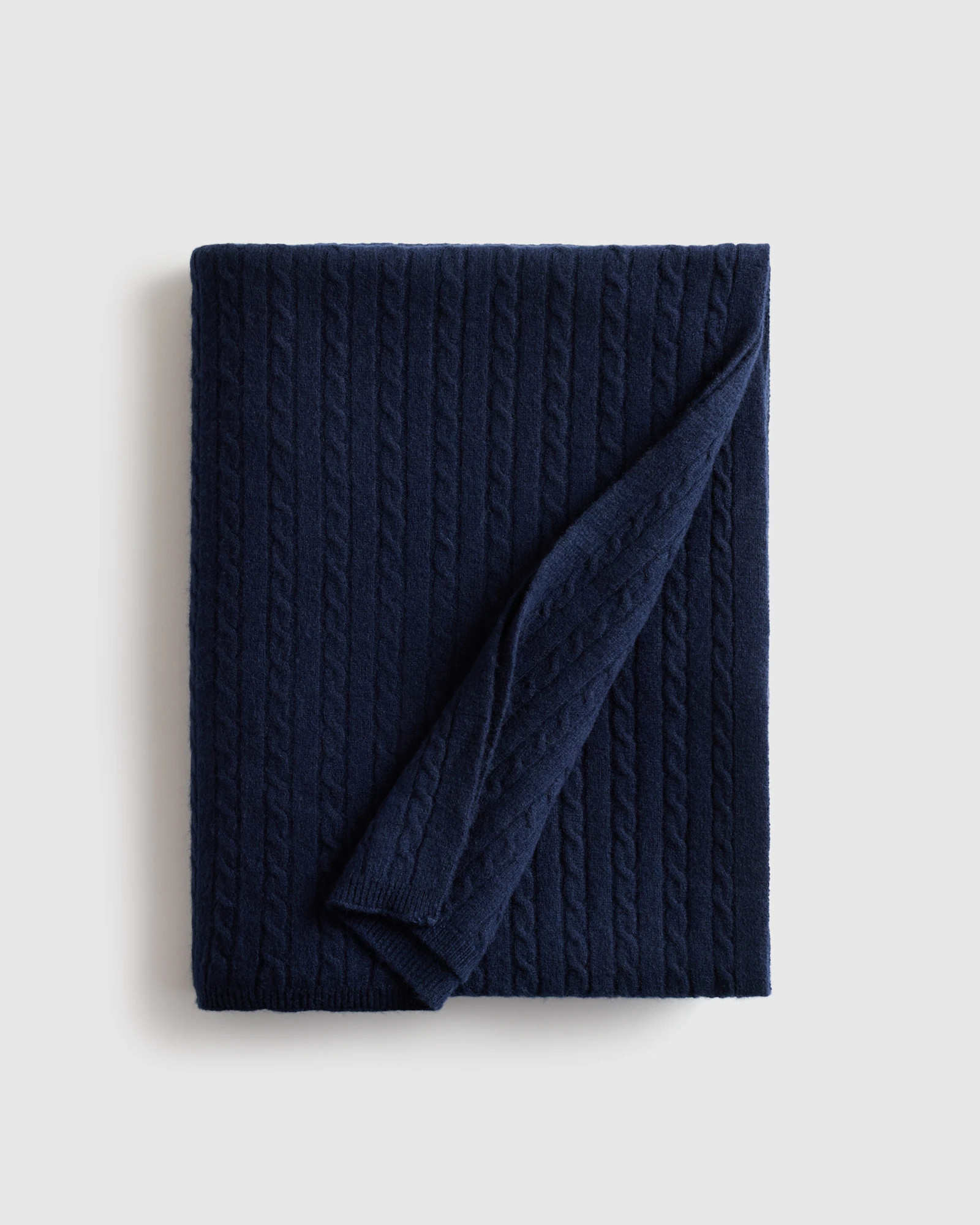 Quince | Cable Knit Cashmere Throw in Heather Grey | Quince