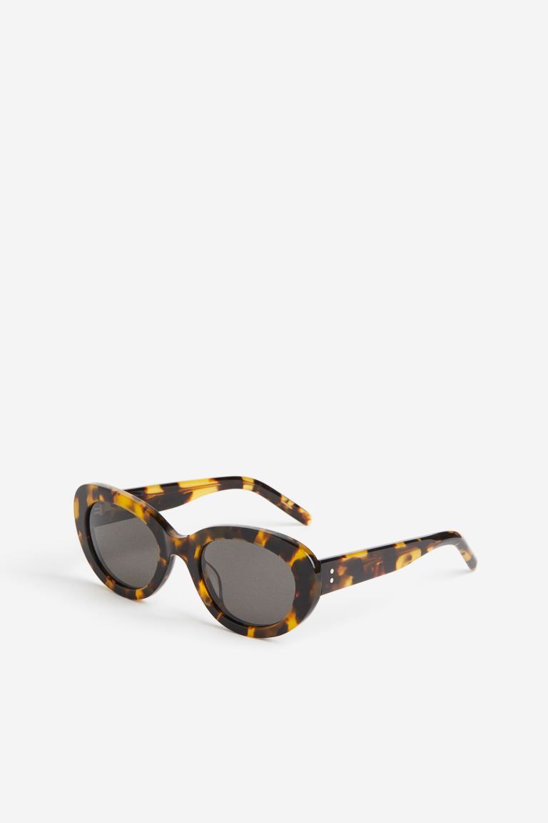 Oval Sunglasses - Brown/tortoiseshell-patterned - Ladies | H&M US | H&M (US + CA)