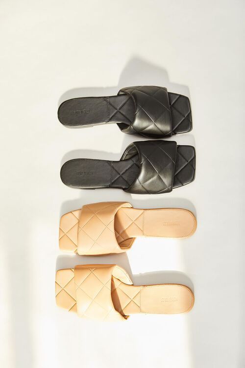 Faux Leather Crosshatch Sandals | Forever 21 (US)