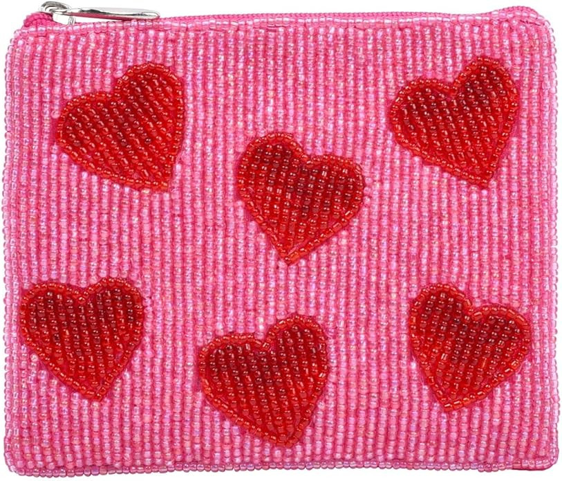 Bamboo Trading Essential Pouch Let's Go Party, Women Fashion Bags, Pink and Red | Amazon (US)