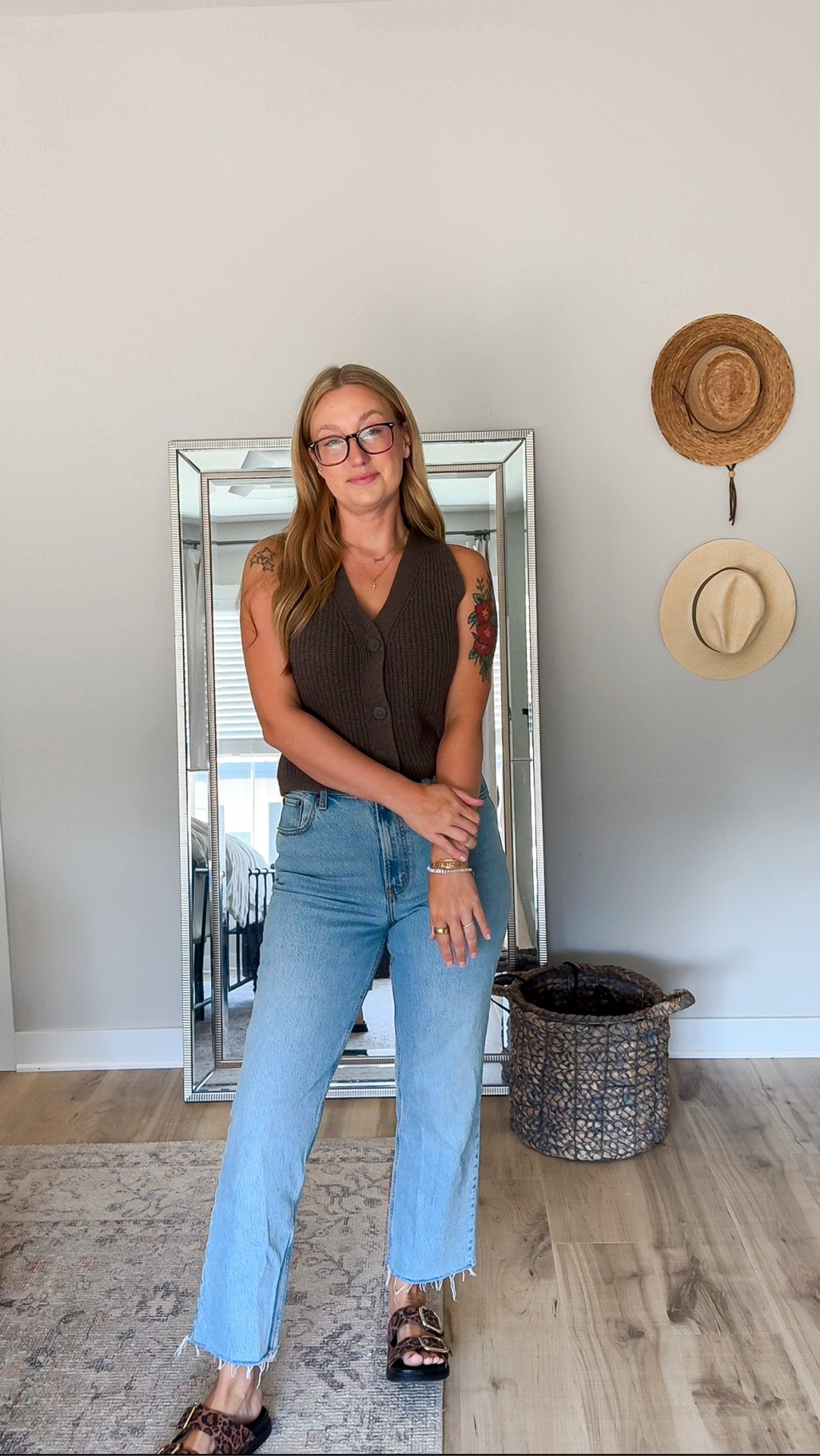 Sweater vest from Target is no longer in stock; but I linked a similar one. Jeans are Abercrombie and I reach for them all the time. Wearing a 28L in the denim and my true size in the vest  

#LTKStyleTip #LTKWorkwear #LTKFindsUnder50