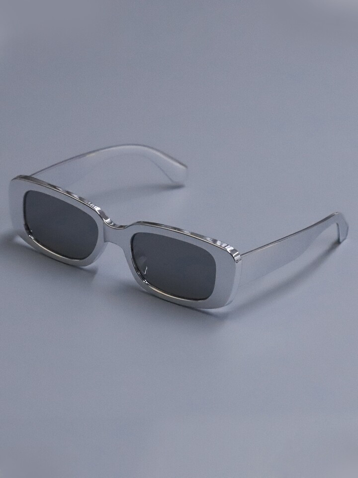 1pc Women's Multicolor Square Shape Minimalist Hollow Out Eyeglasses, Suitable For Daily Use As F... | SHEIN