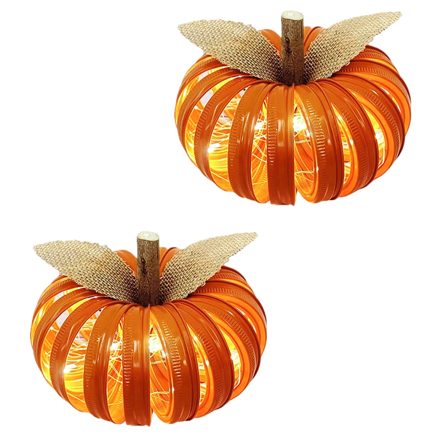 2pcs Halloween Pumpkin Lantern Fall Decor Thanksgiving Light Up Pumpkin Halloween Outdoor Pumpkin... | Wayfair North America
