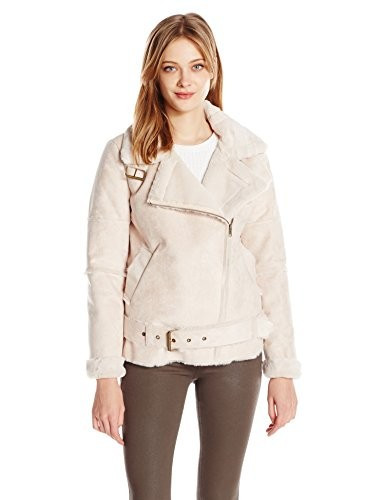 JOA Women's Shearling Moto Jacket | Amazon (US)