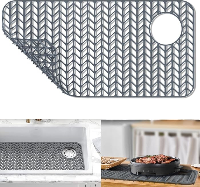 Sink Protectors for Kitchen Sink,Kitchen Sink Protector Mat - 28.6" x 14.5" Heat-Resistant Silico... | Amazon (US)