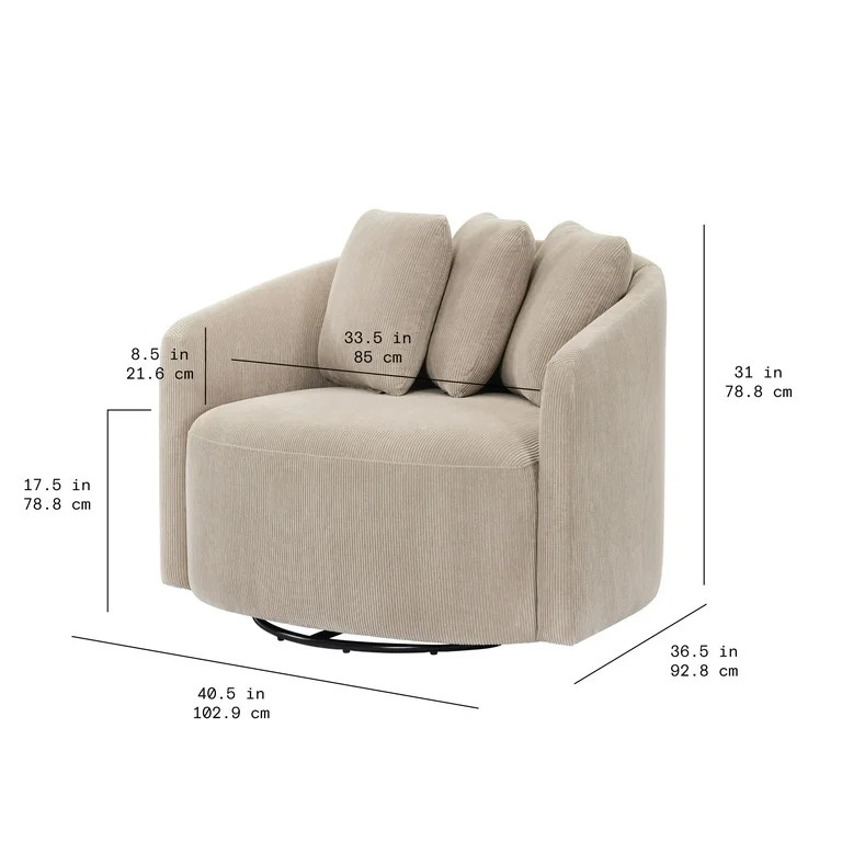 Beautiful Drew Chair by Drew Barrymore, Fawn Cord | Walmart (US)