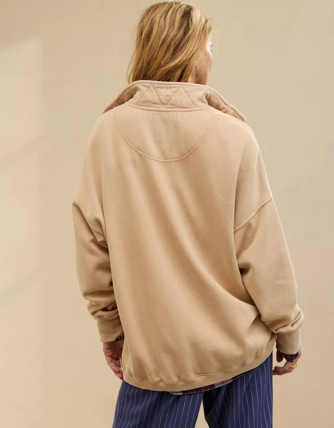 Aerie Getaway Quarter Snap Sweatshirt | Aerie