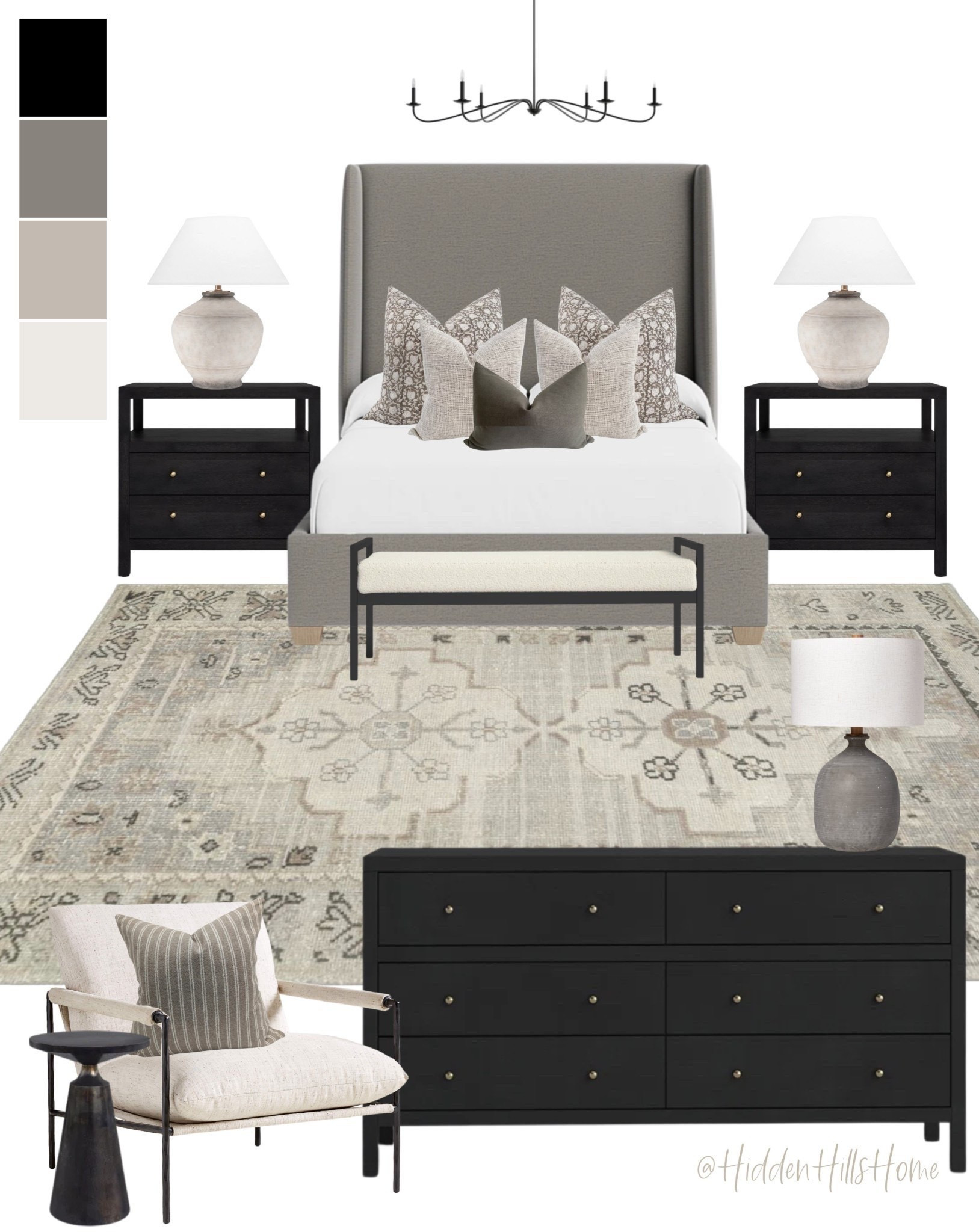 Master bedroom decor ideas, bedroom mood board, home decor, bedroom inspiration, modern bedroom design, bedroom rug, nightstands #bedroom

#LTKSaleAlert #LTKHome #LTKSeasonal
