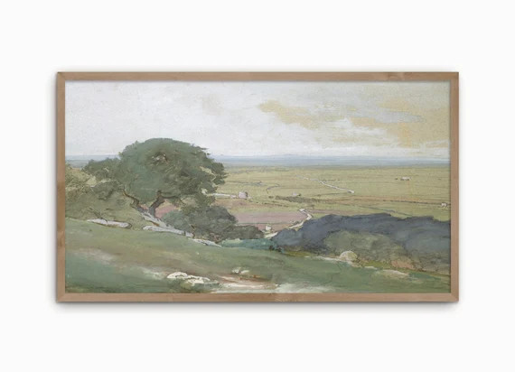 Frame TV Art Landscape Painting Trees Art for Samsung Frame | Etsy | Etsy (US)