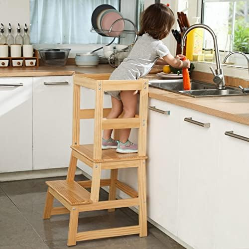 Kitchen Step Stool for Toddlers, Montessori Kids Learning Stool,Baby Standing Tower for Counter,C... | Amazon (US)