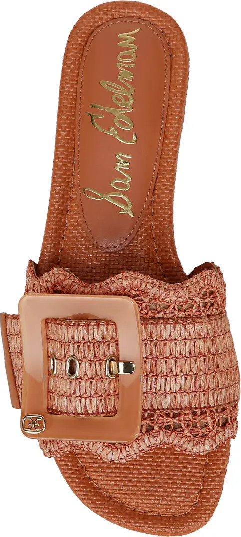 Bambi Raffia Buckle Slide Sandal (Women) | Nordstrom